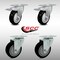 Service Caster 4 Inch SS Black Polyurethane Top Plate Caster Total Lock Brakes SCC, 2PK SCC-SSTTL20S414-PPUB-BLK-2-S-2 - alternate 3